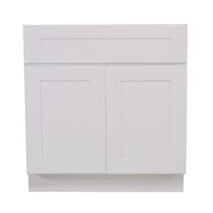Brookings Plywood Ready to Assemble Shaker 33x34.5x24 in. 2-Door Base Kitchen Cabinet Sink in White