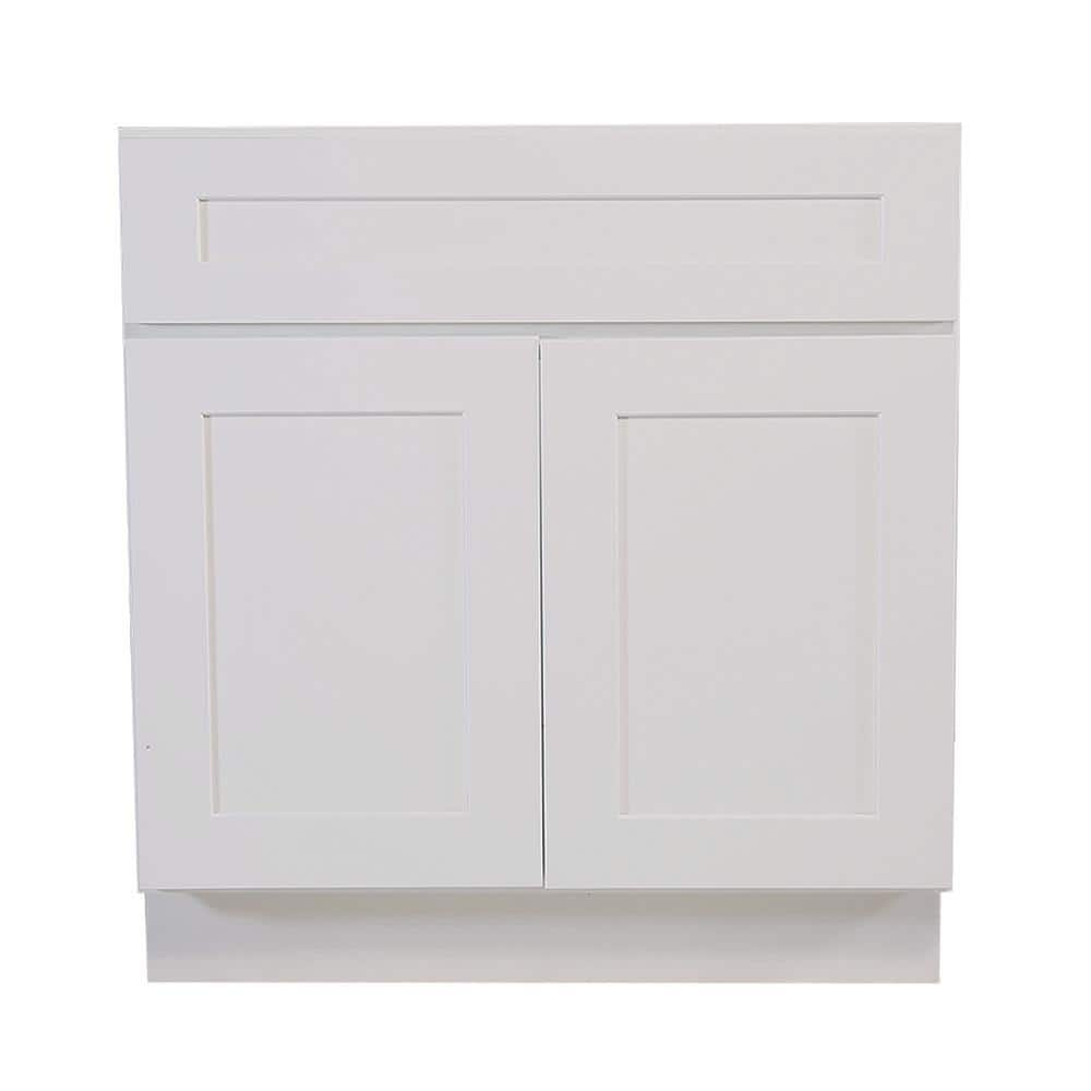 Design House 561498 Brookings Unassembled Shaker Sink Base Kitchen Cabinet 36x34.5x24  White