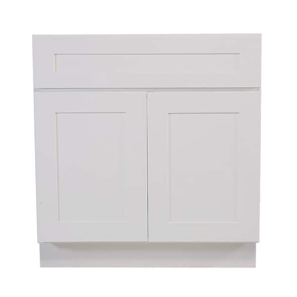 Design House Brookings Plywood Ready to Assemble Shaker 42x34.5x24 in. 2-Door Base Kitchen Cabinet Sink in White