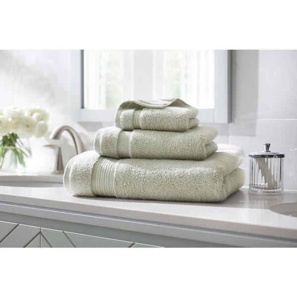 Home Decorators Collection Egyptian Cotton Sage Green Bath Sheet (Set of 4)