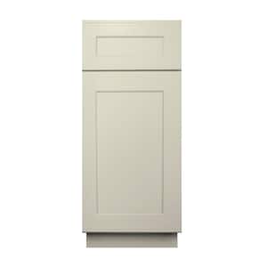 Newport Antique White Plywood Shaker Style 1-Door 1-Drawer Base Kitchen Cabinet (15 in.W x 24 in.D x 34.5 in.H)