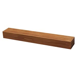 60 in. W Floating Wood Wall Mounted Cap-Shelf Mantel