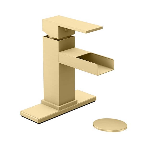 Glacier Bay Single-Handle Single-Hole Bathroom Faucet in Matte Gold