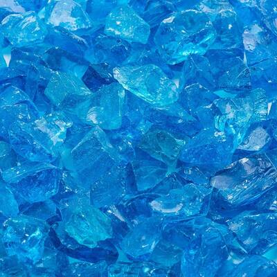 1/2 in. 10 lb. Medium Turquoise Landscape Fire Glass