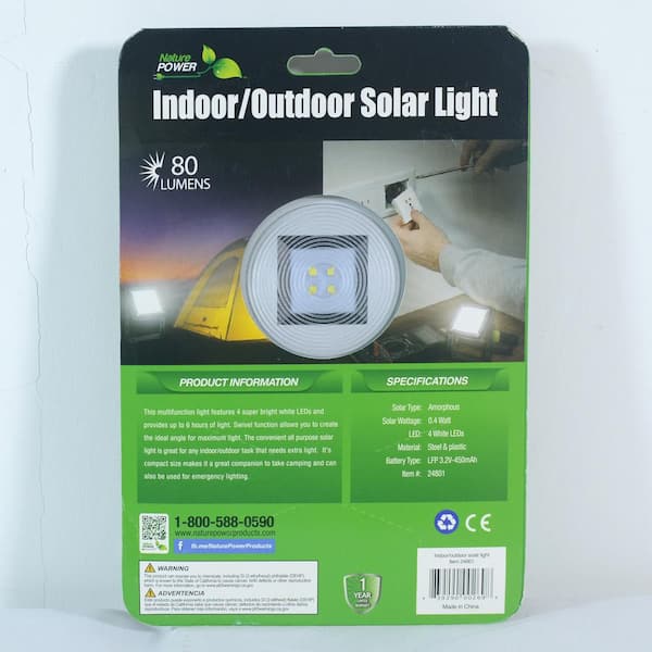 Nature Power Solar Powered Led Indoor, Indoor Solar Lights Home Depot