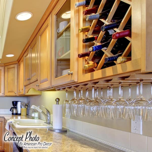 18-Bottle Trimmable Wine Rack Lattice Panel Inserts in Unfinished Solid North American Hard Maple