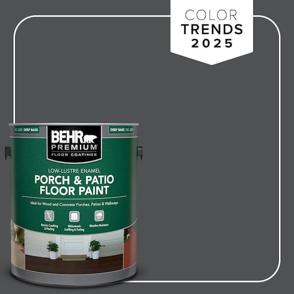 BEHR PREMIUM 1 gal. #PPU18-01 Cracked Pepper Low-Lustre Enamel Interior/Exterior Porch and Patio Floor Paint