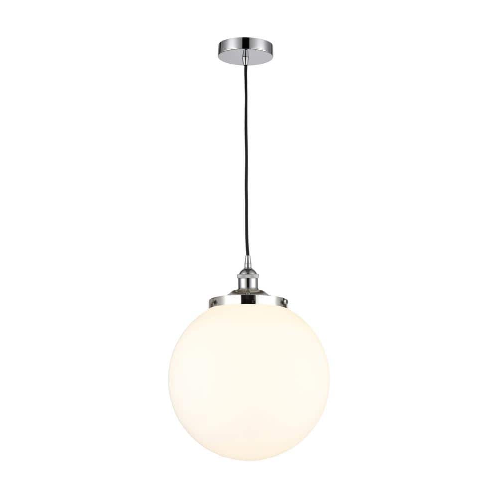 Beacon 100-Watt 1-Light Polished Chrome Standard Mini Pendant Light with Painted Glass Shade, No Bulbs Included price history on PriceWatchPro