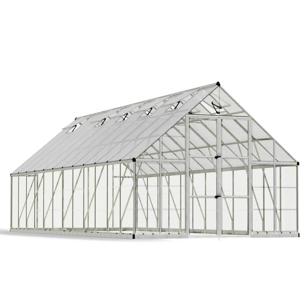 CANOPIA by PALRAM Balance 10 ft. x 24 ft. Hybrid Silver/Clear DIY Greenhouse Kit