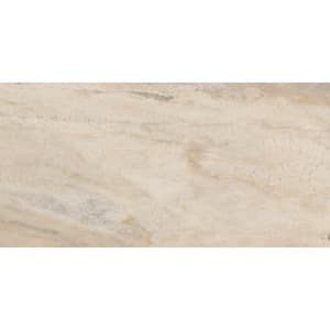 St. Clamont Ivory Marble 5 in. x 5 in. Glazed Porcelain Floor and Wall Tile Sample