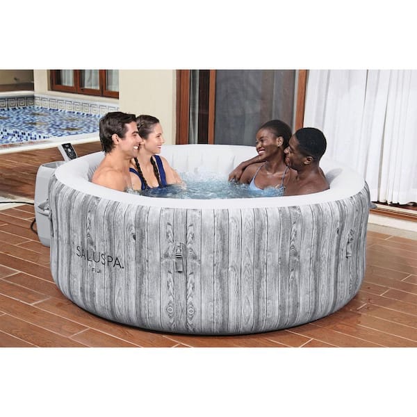 Bestway Fiji 4-Person Hot Tub with Set of 2 Underwater Non Slip 