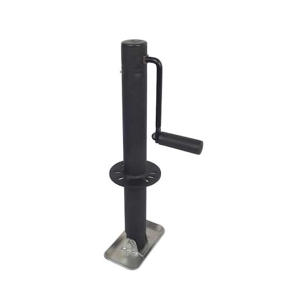 Trailer Valet Blackout 2000 lbs. Signature Black Wrinkle Powder Coat Side Wind A-Frame Center Jack 15 in. Travel