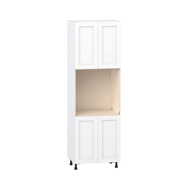 Milton 30 in. W x 24 in. D x 94.5 in. H Assembled Shaker Single Oven Kitchen Cabinet in Bright White