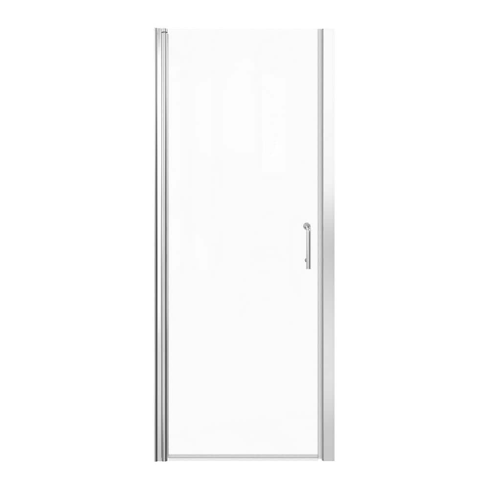 30 in. to 31-3/8 in. W x 72 in. H Semi-Frameless Pivot Shower Door in Chrome Finish with Clear Glass price history on PriceWatchPro