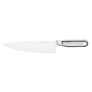 Hard Edge 4.57 in. Stainless Steel Partial Tang Serrated Edge Small Chef's  Knife Polypropylene Handle, Single
