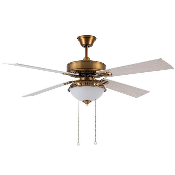 River Of Goods Carmelina 52 In Led Indoor Brass And White Ceiling Fan With Light 20188 The Home Depot Led Indoor Brass And White Ceiling Fan, White And Brass Ceiling Fan