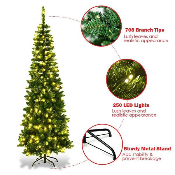 CC Christmas Decor Pre-lit Potted Flocked Pine Medium