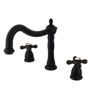 Heritage 2-Handle Deck-Mount Roman Tub Faucet in Oil Rubbed Bronze (Valve Included)