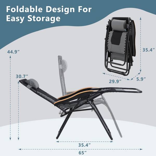 Phi villa padded zero deals gravity chair with cup holder