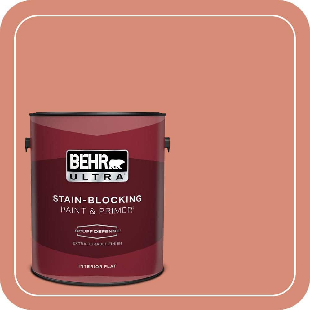 1 gal. #MQ4-32 Vintage Coral Extra Durable Flat Interior Paint & Primer product image for price tracking