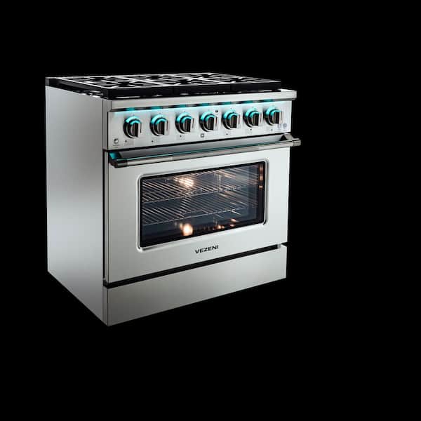 Reminiscia Plus 36 in. 6 Burners Freestanding Gas Range in Stainless Steel
