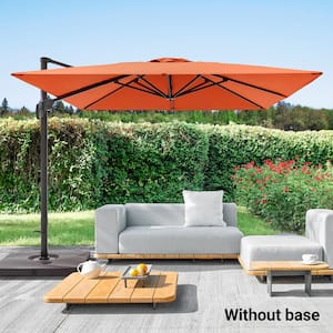 Red Premium 10x10FT Cantilever Patio Umbrella - Outdoor Comfort with 360° Rotation and Infinite Canopy Angle Adjustment