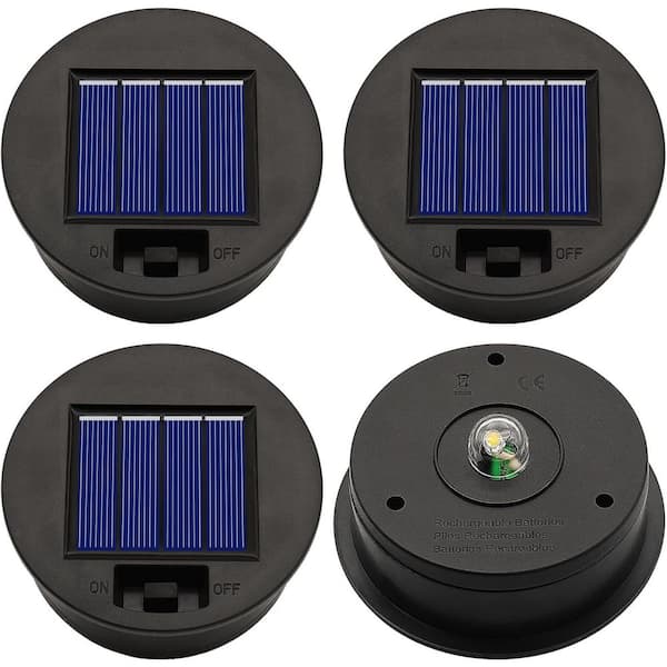 3. 15Inch Warm White Solar Lantern Lids Replacement Top 4-Pack