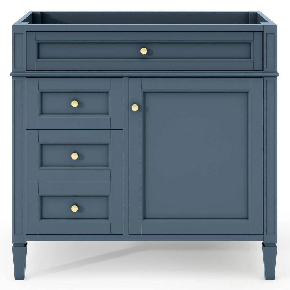 36 in. Bath Vanity Cabinet without Top in Blue Unassembled price history on PriceWatchPro