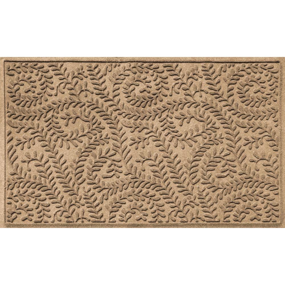 Bungalow Flooring WaterHog Boxwood Camel 35 in. x 59 in. PET Polyester