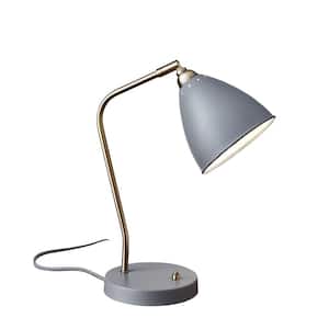 21 in. Grey Chelsea Desk Lamp