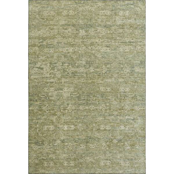 Mayfield Premium Machine Washable Abstract AMF2324 Sage 10 ft. x 14 ft. Area Rug