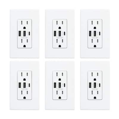 Usb Port Electrical Outlets Receptacles Wiring Devices Light Controls The Home Depot
