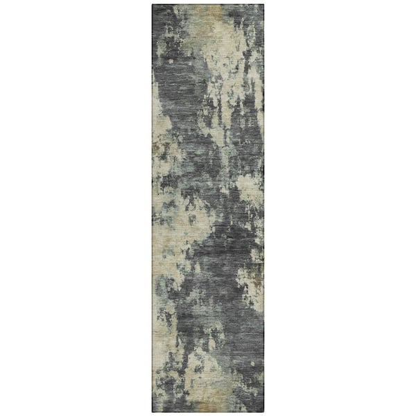 Chantille Machine Washable Indoor/Outdoor Abstract ACN2066 Gray 2 ft. 3 in. x 7 ft. 6 in. Runner Rug