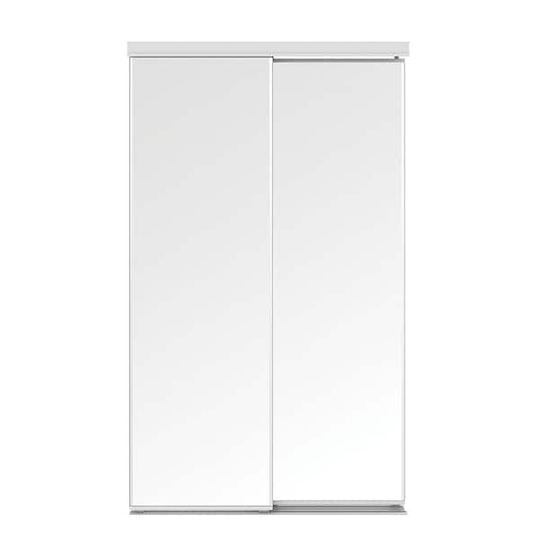 36 In X 80 5 White Bevelled Mirror, Mirror Sliding Closet Doors 30 X 80