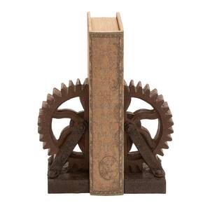 Brown Polystone Industrial Bookends 7 in. x 5 in. (Set of 2)
