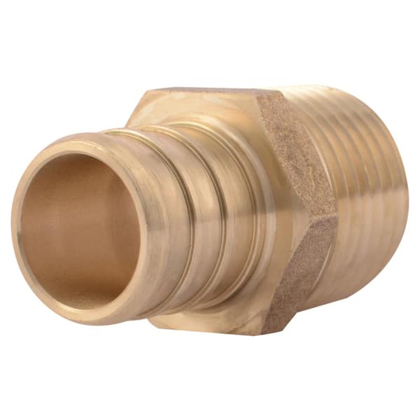 SharkBite 3/4 in. PEX Barb x 1/2 in. MNPT Brass Adapter Fitting (25 Per Bag)