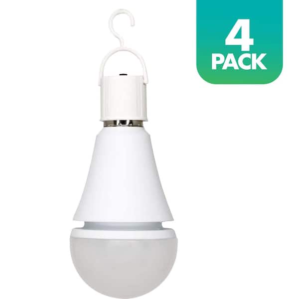 Simply Conserve 60-Watt Equivalent A19 Rechargeable LED Light Bulb, 2700K Soft White, 4-pack