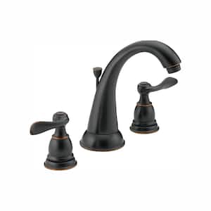 Windemere 8 in. Widespread 2-Handle Bathroom Faucet with Metal Drain Assembly in Oil-Rubbed Bronze