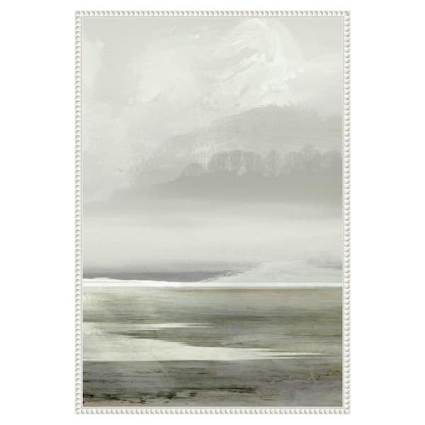 Amanti Art "Lakes No2" by Dan Hobday 1-Piece Floater Frame Giclee Abstract Canvas Art Print 33 in. x 23 in.