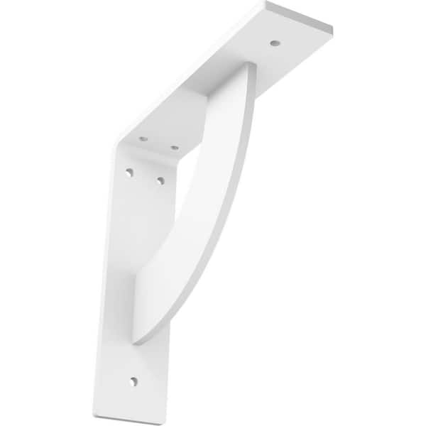 Ekena Millwork 2 in. x 8 in. x 8 in. Steel White Primer Bulwark Bracket