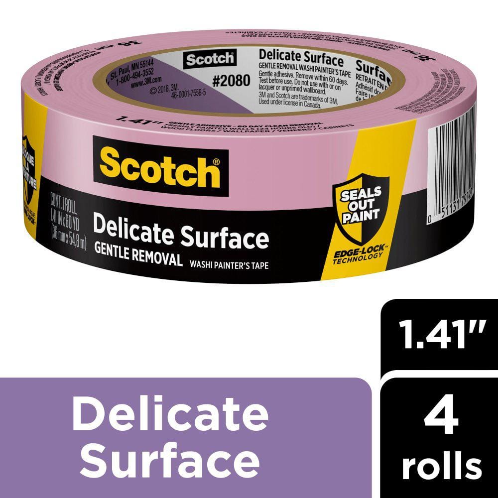 UPC 051131963245 product image for Scotch 1.41 In. x 60 Yds. Delicate Surface Painter's Tape, Purple (4 Rolls) | upcitemdb.com