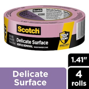 Scotch 1.41 In. x 60 Yds. Delicate Surface Painter's Tape, Purple (4 Rolls)