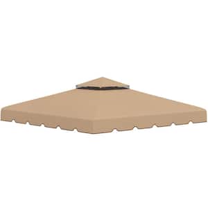 Outdoor Polyester Gazebo Replacement Canopy in Khaki