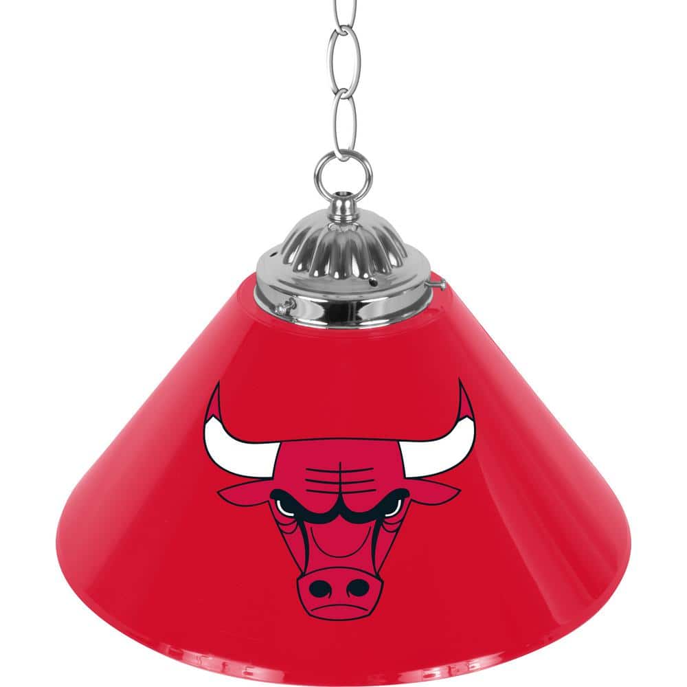Chicago Bulls Logo 1-Light Red Billiard Light