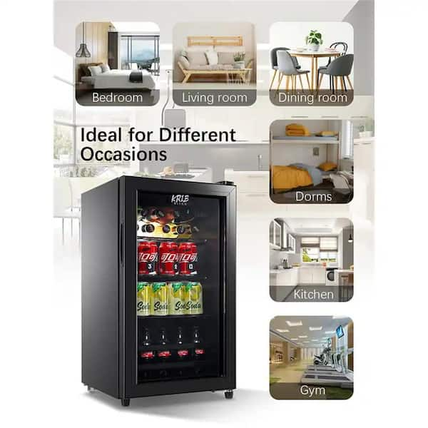 15.75 in. 60-Bottle Wine and 120-Can Beverage Cooler, Mini Refrigerator for  Soda, Water, Beer, Wine for Home, Dorm