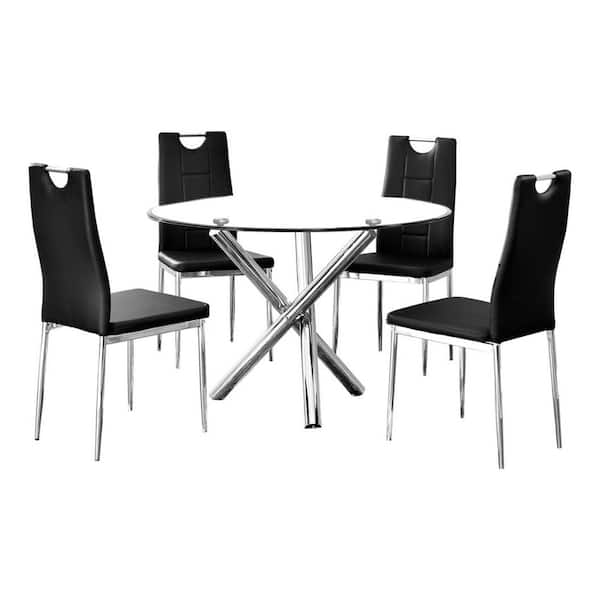 Unbranded Mozart 5 Pcs Dinette Set, Black