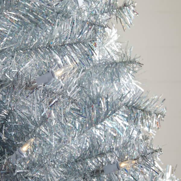 Silver Christmas Tree Tinsel -  UK