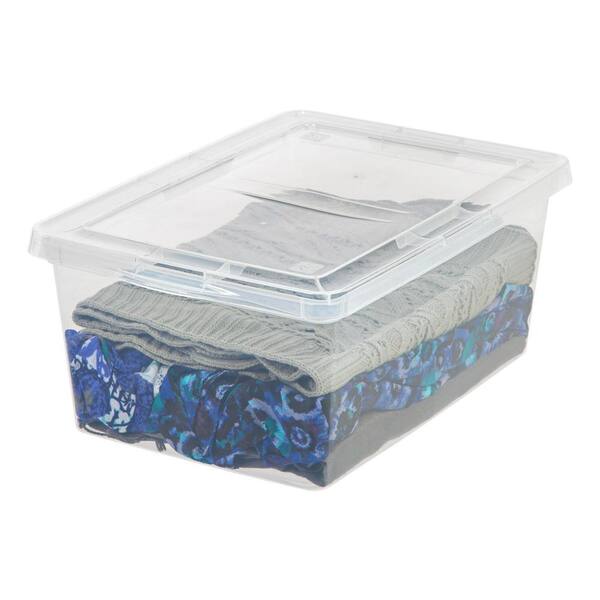 Iris 17 Quart Clear Storage Box, 12 Pack