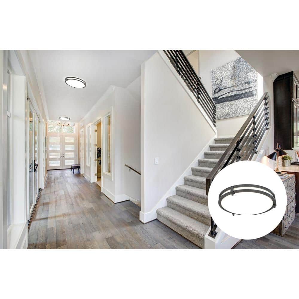 Matte Black Round LED Flush Mount Ceiling Light