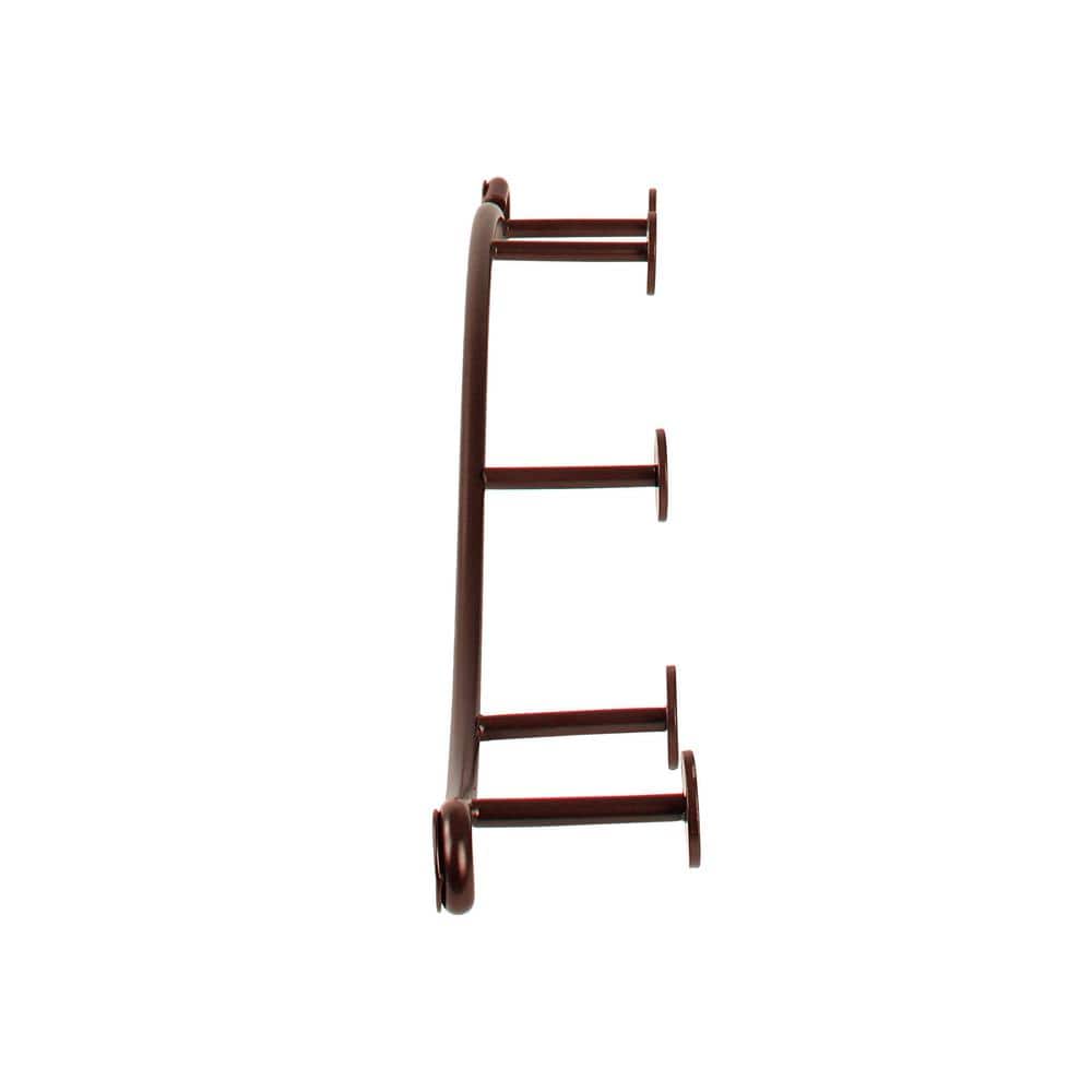 Bronze Wall Mount 5-Hook Rack with Curved Design